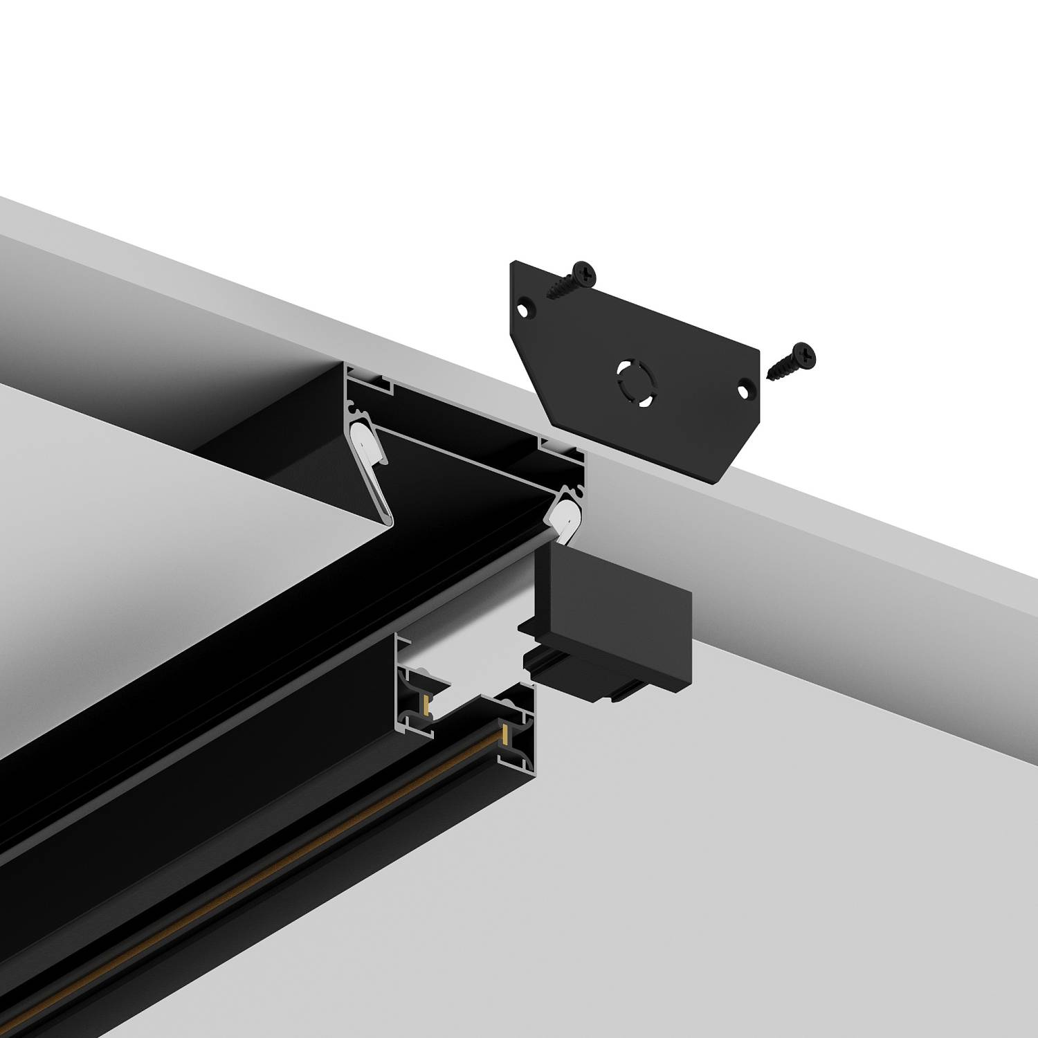 Закладной профиль под шинопровод для натяжного потолка-2м Hesby Lighting Skylite HSBL_0192