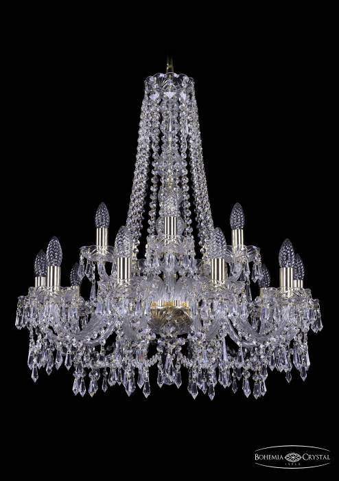 Подвесная хрустальная люстра 1403 Bohemia 1403/10+5/240/h-76 G