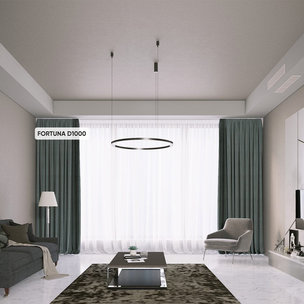 Подвесная люстра Crystal Lux FORTUNA FORTUNA SP88W LED D1000 BLACK