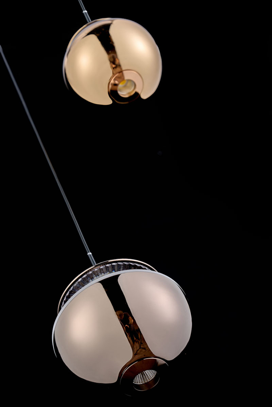 Светильник подвесной LEON Jelly LE7711/2S Gold/Black Chrome