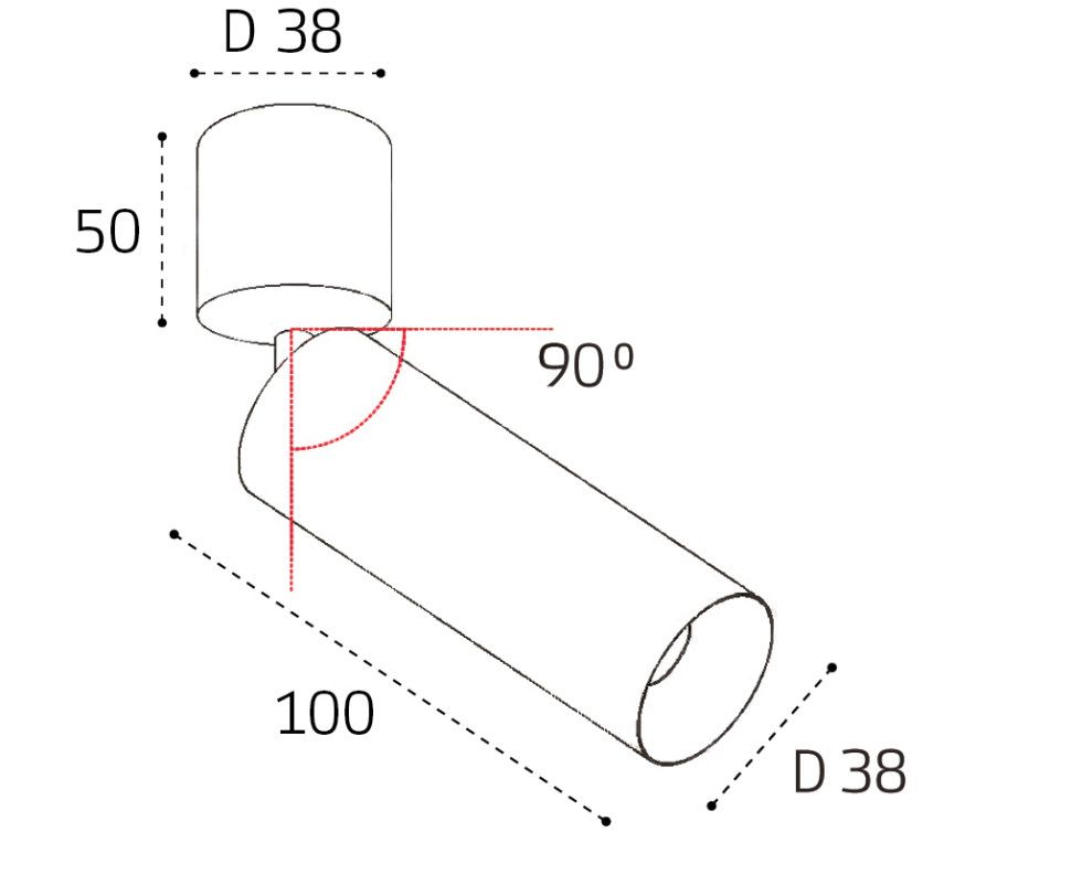 Накладной светильник Italline IT02-023 black 3000K