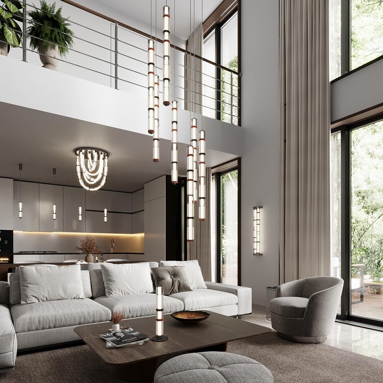 Люстра каскадная Odeon Light EXCLUSIVE Collier 5456/210L