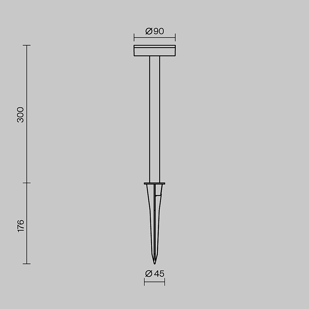 Уличный наземный светильник Maytoni Stake O503FL-L4B3K