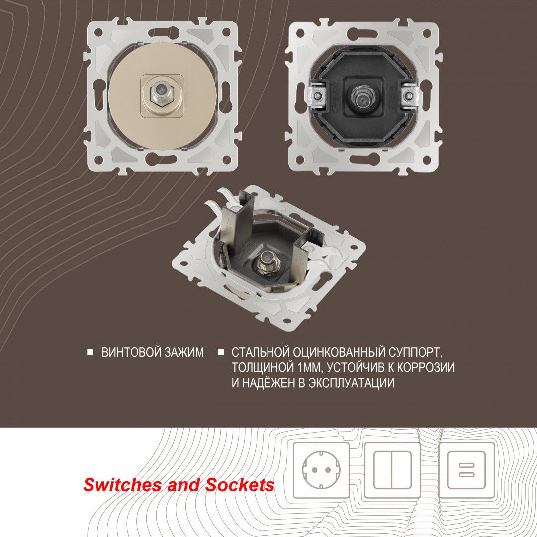 Розетка Arte Milano Am-202 202.42-1.shampan