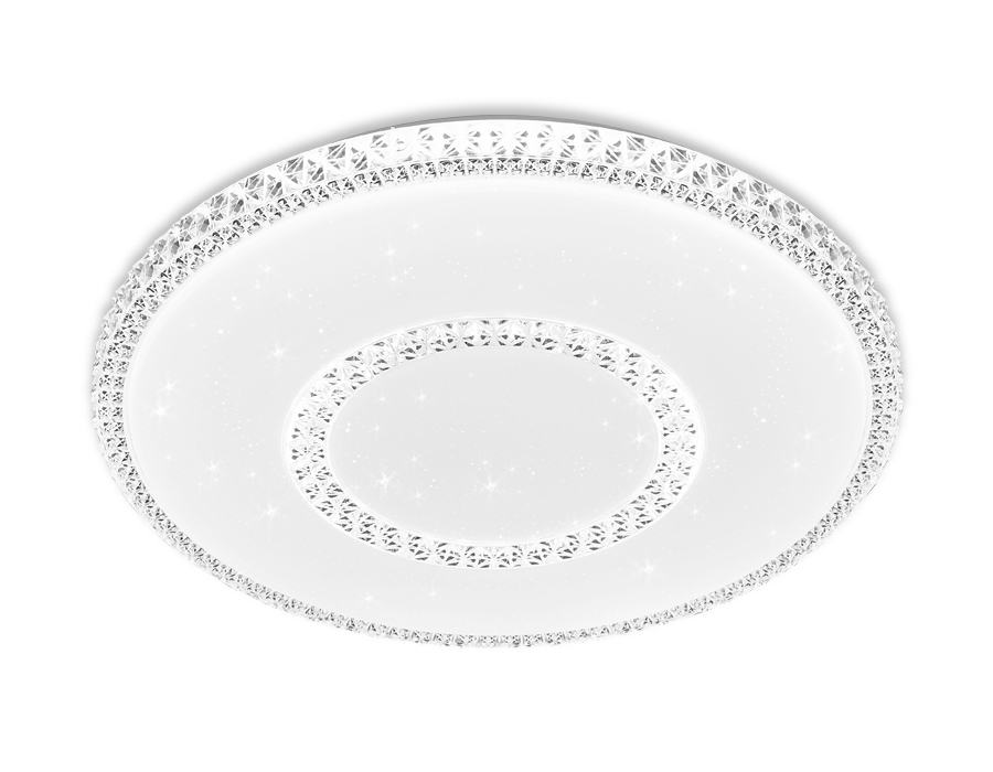 Потолочный светодиодный светильник Ambrella Orbital Crystal F99 WH 96W D500