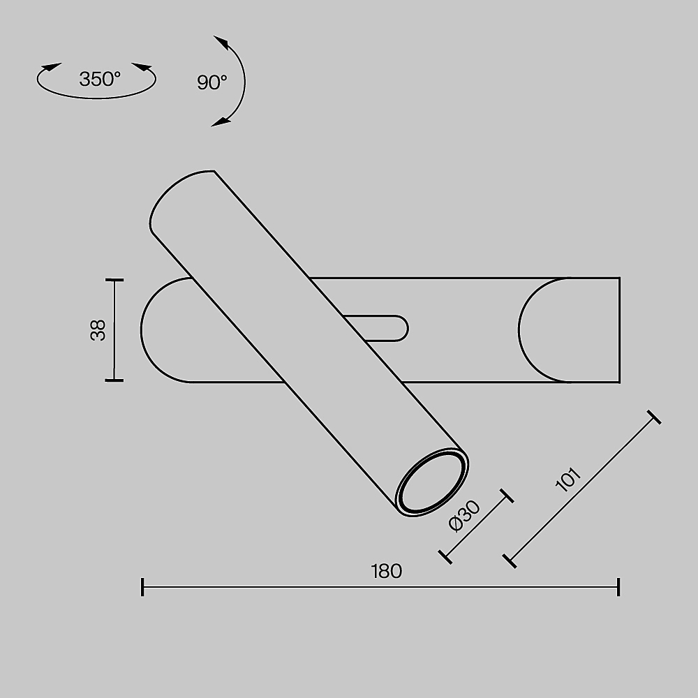 Настенный светильник Maytoni Paradox MOD442WL-L8BS3K