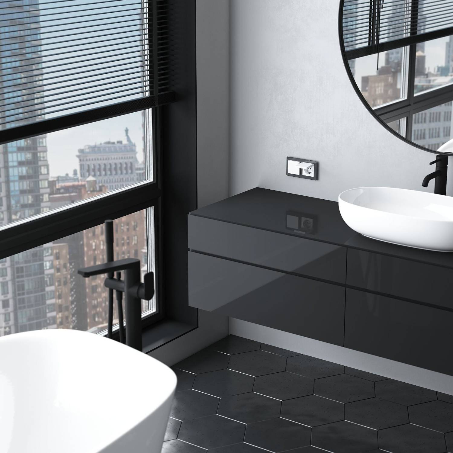 Розетка Werkel Встраиваемые механизмы белые матовые W1171261/ Розетка с заземлением и шторками c крышкой IP44 N (белый матовый)