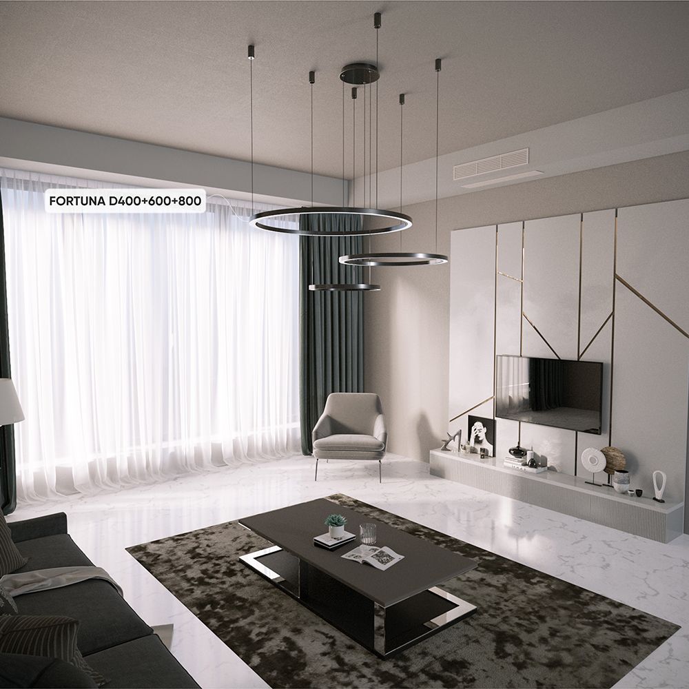 Подвесная люстра Crystal Lux Fortuna FORTUNA SP158W LED BLACK