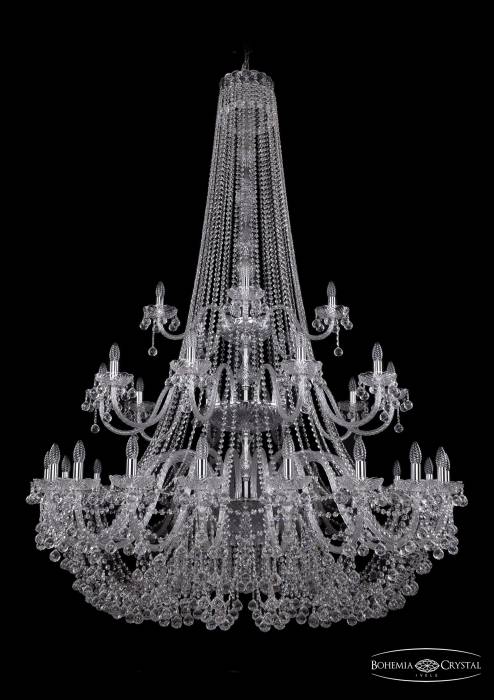 Подвесная хрустальная люстра 1409 Bohemia 1409/20+10+5/530/h-203/3d Ni