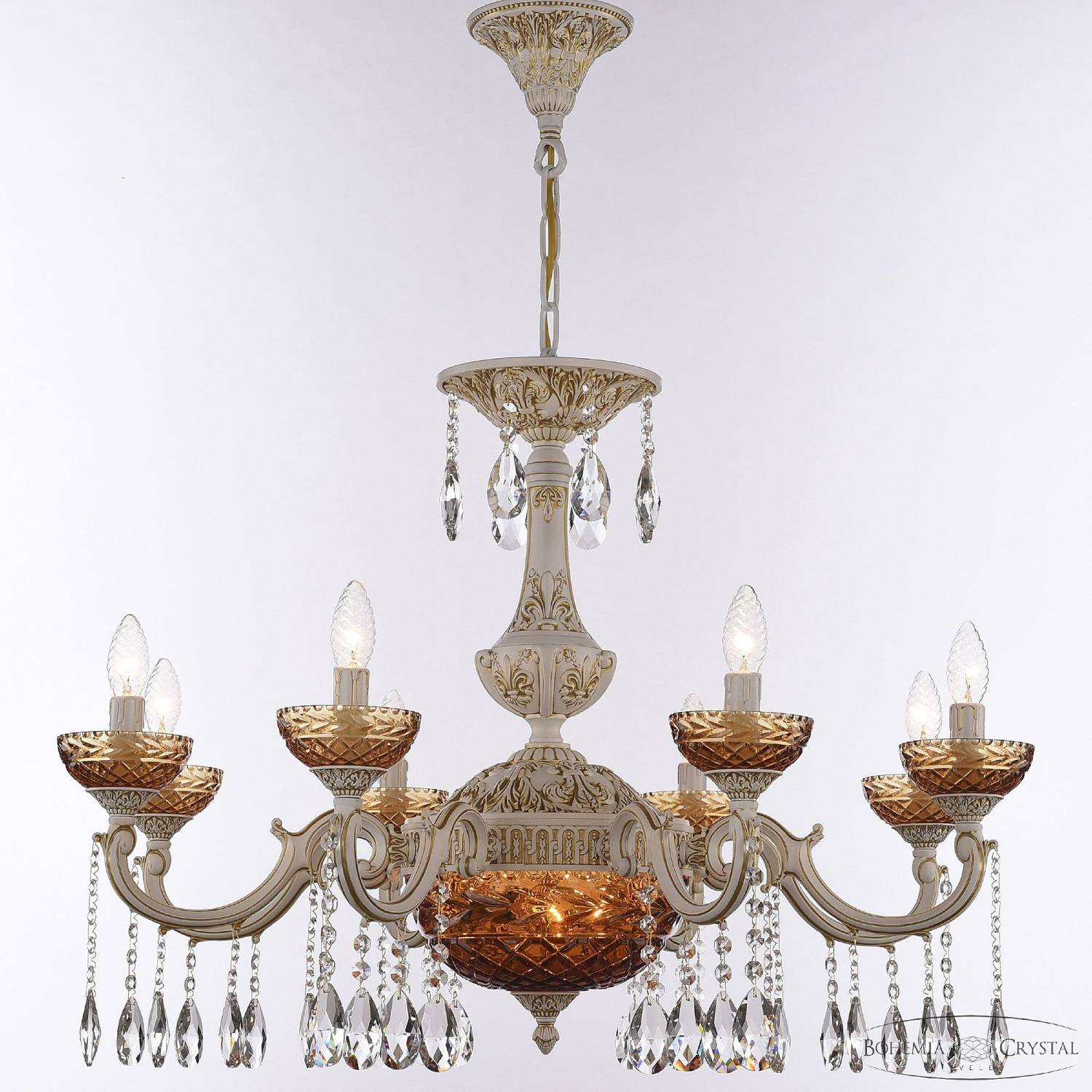 Подвесная люстра Bohemia AL7801 AL78101P/8/250 A WMG P Amber/M-1F