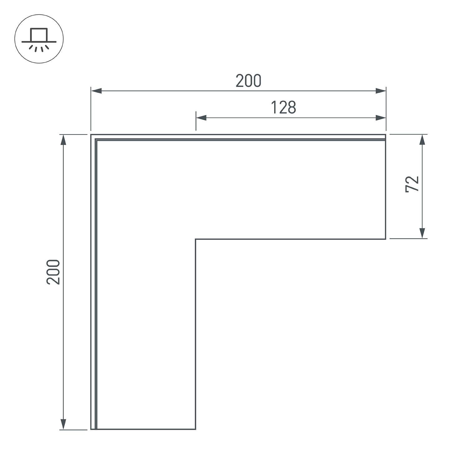 Угол Arlight 030131