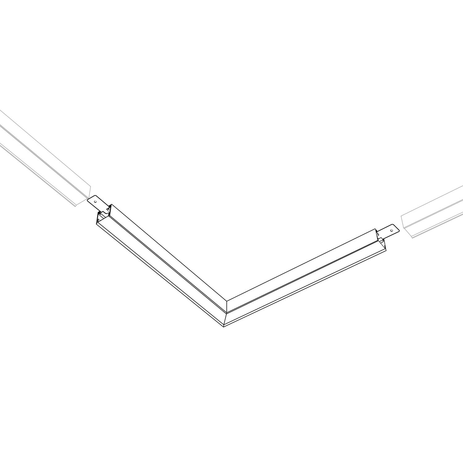 Прямой угол в сборе для соединения двух профилей Arlight Sl-Line 044940