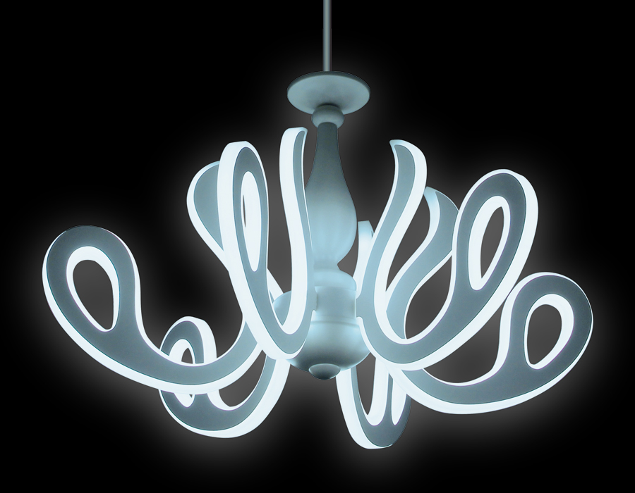 Подвесная светодиодная люстра Orbital Klassika Ambrella FK81/6 WH 292W D640