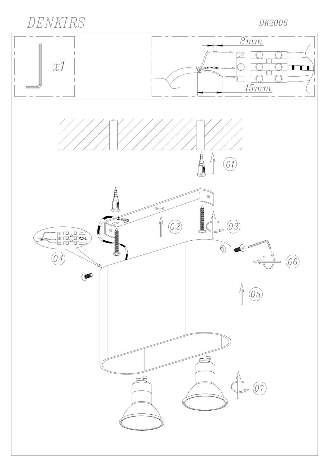 Накладной светильник Denkirs DK2006-CH