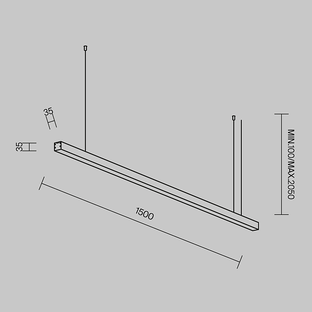 Светильник подвесной Maytoni Подвесные линейные светильники LL312014