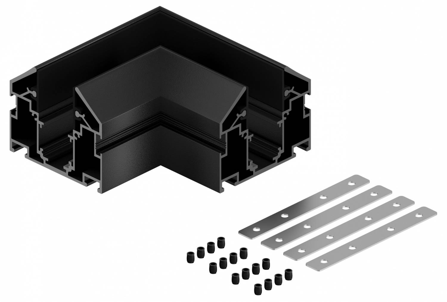 Коннектор угловой внутренний для шинопровода под натяжной потолок Hesby Lighting ElDeko HSBL_0187