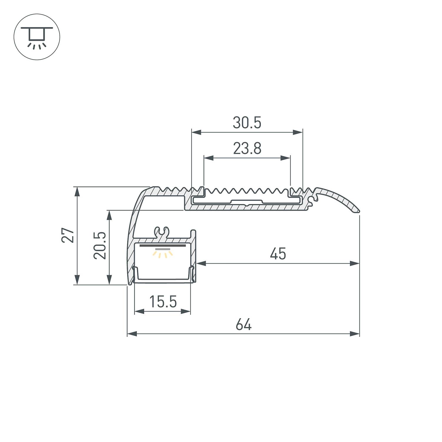 Профиль Arlight Arh-Stair 045663