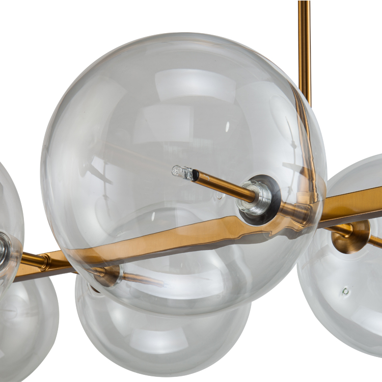 Люстра на штанге Delight Collection Globe Mobile KG0965P-10L brass