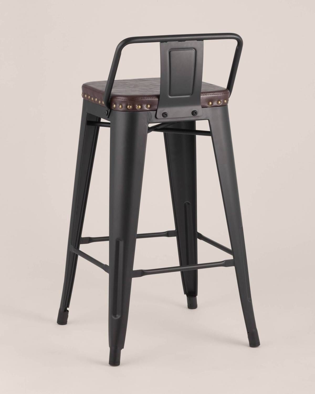 Полубарный стул Stool Group Tolix Soft LF626A MATTE BLACK 3474+PU7005