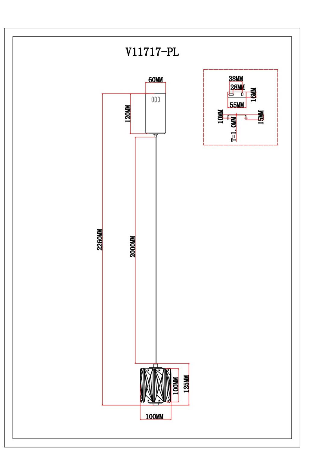 Светильник подвесной Moderli Prismique V11717-PL