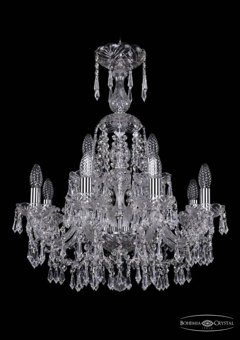 Подвесная хрустальная люстра 1403 Bohemia 1403/8+4/195/XL-65 Ni