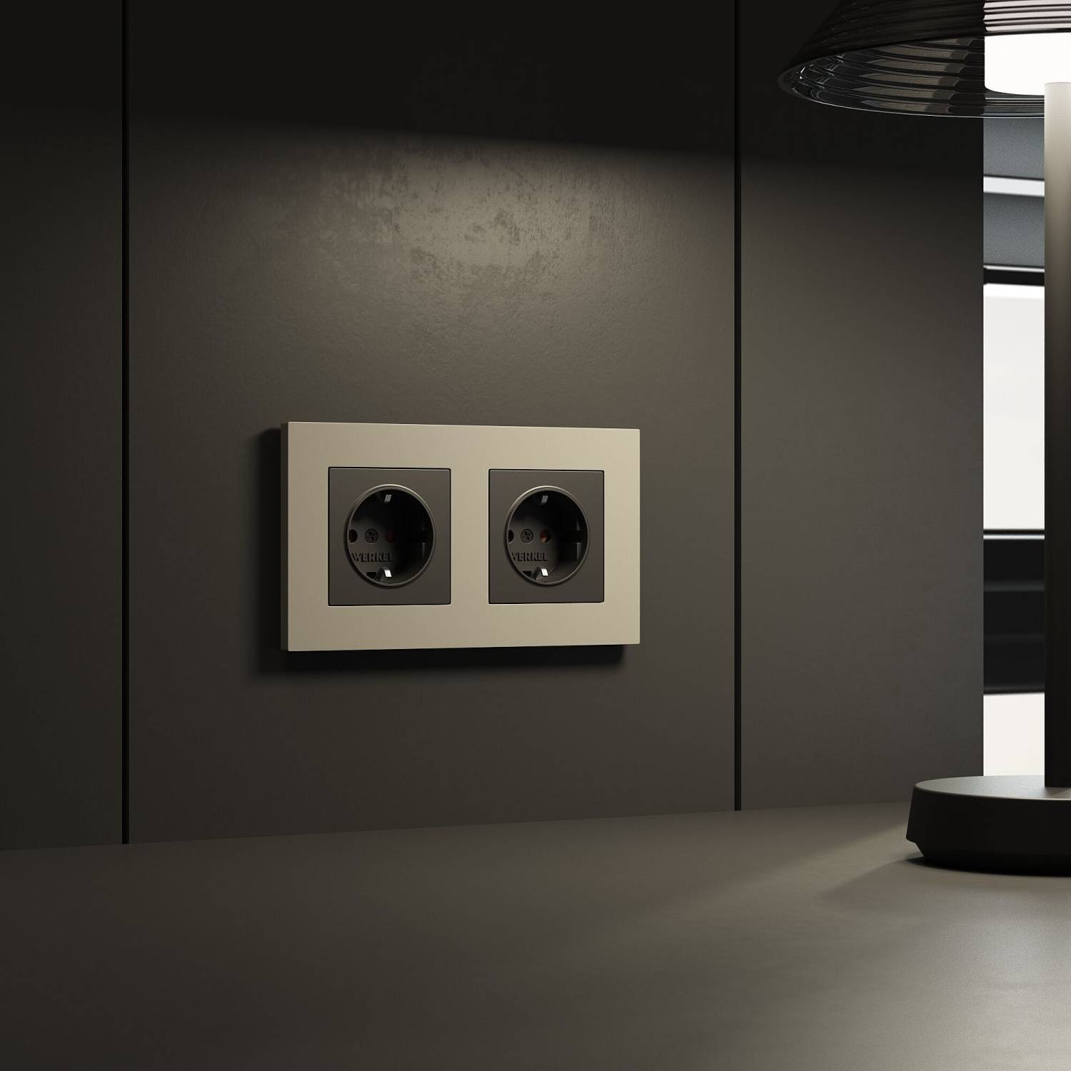 Рамка Werkel W0022917/ Рамка на 2 поста Slab (дымчатый софт)