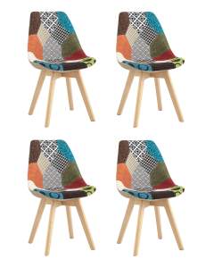 Комплект стульев Stool Group Frankfurt Y863 patchwork X4