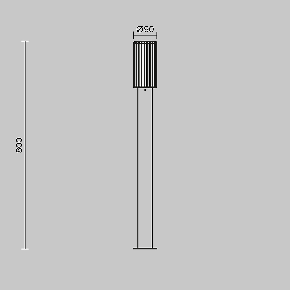 Уличный наземный светильник Maytoni Rib O502FL-01B1