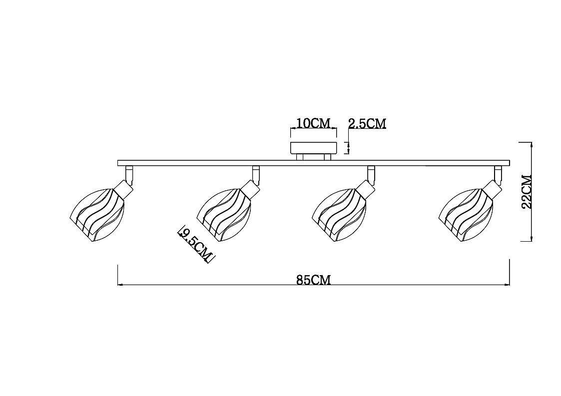 Светильник спот Arte Lamp Biham A3184PL-4AB