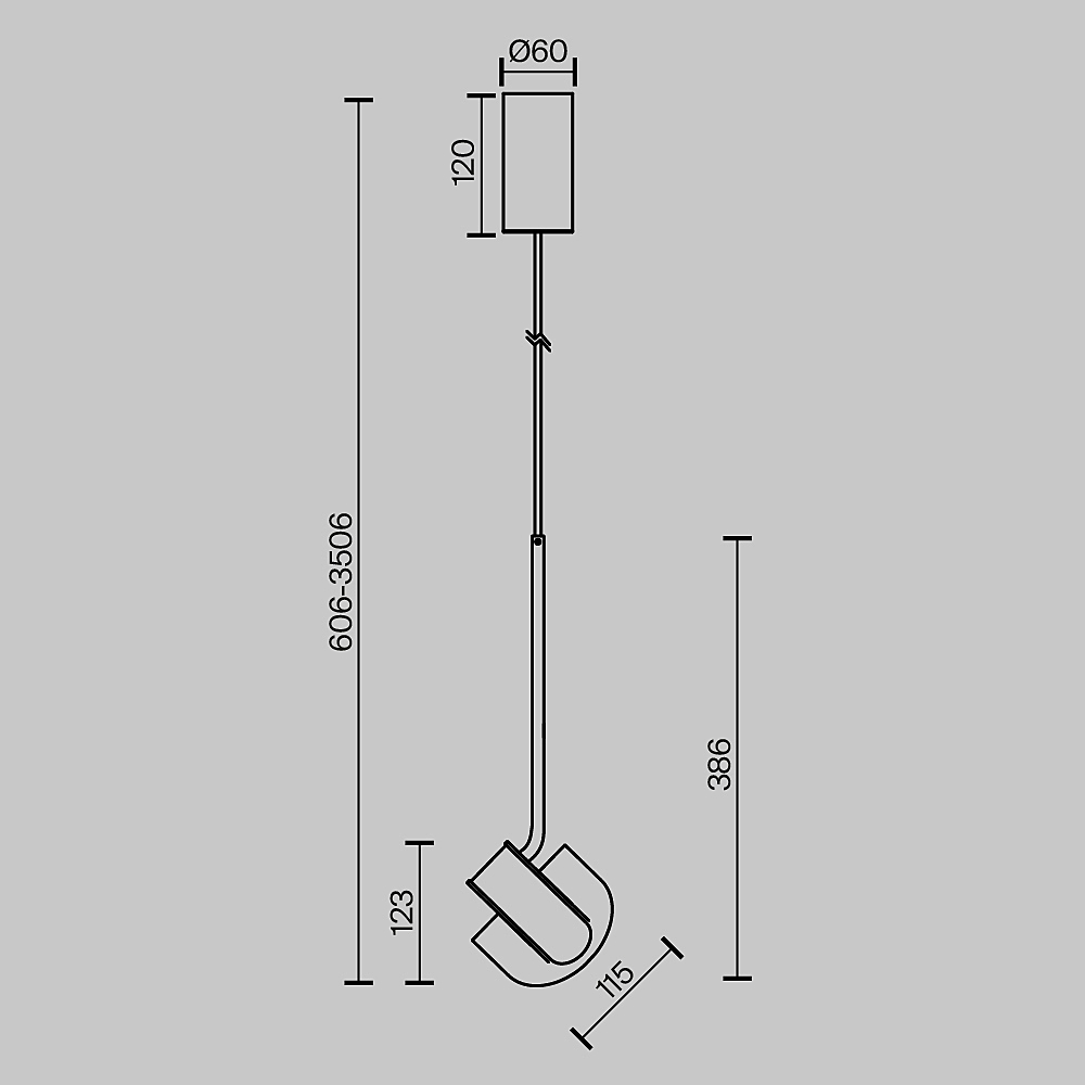 Светильник подвесной Maytoni Levix MOD459PL-L7BSK