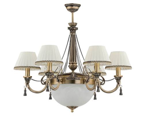 Потолочная люстра Kutek Roma (абажур) ROM-ZW-6+1(P/A)