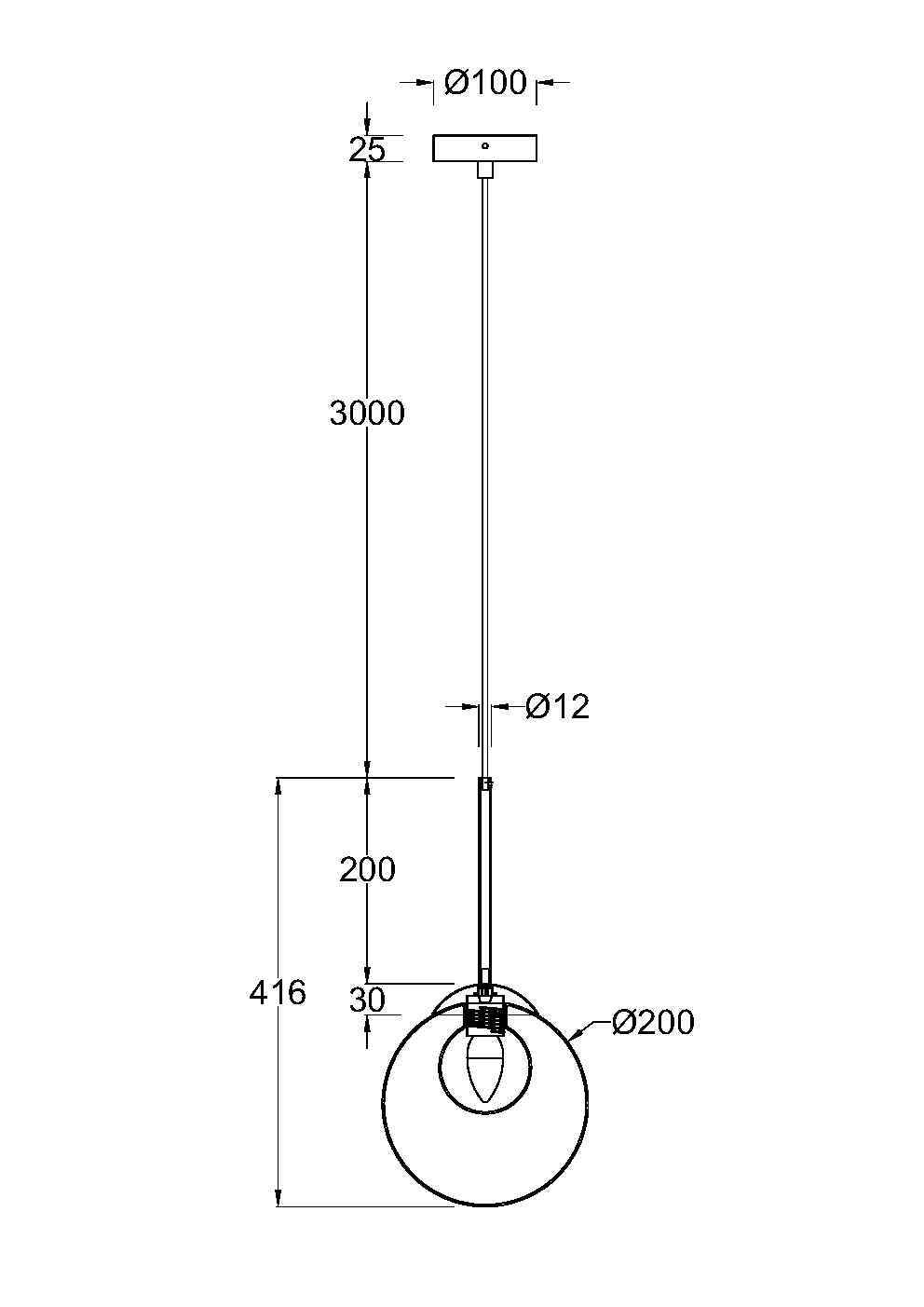 Светильник подвесной Maytoni Basic form MOD521PL-01G3