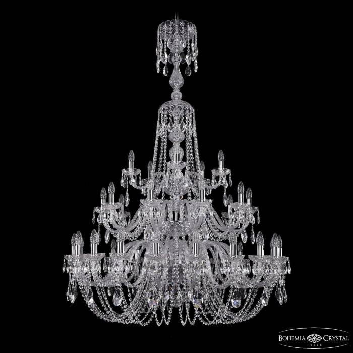 Подвесная хрустальная люстра 1402 Bohemia 1402/20+10+5/400/XL-158/3d Ni