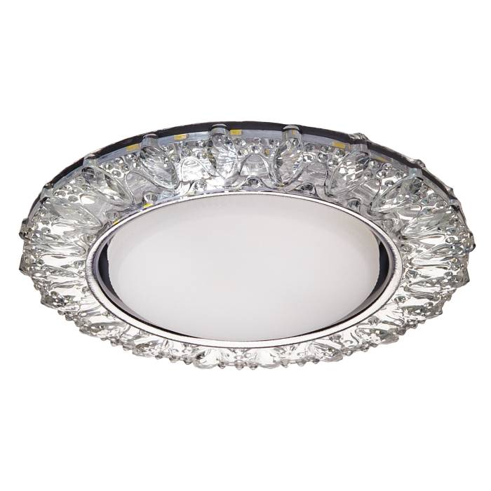 Светильник GX53+LED 4W 4000K, встраиваемый ПОЛИКРИСТАЛЛ CH/CLEAR IL.0028.1403