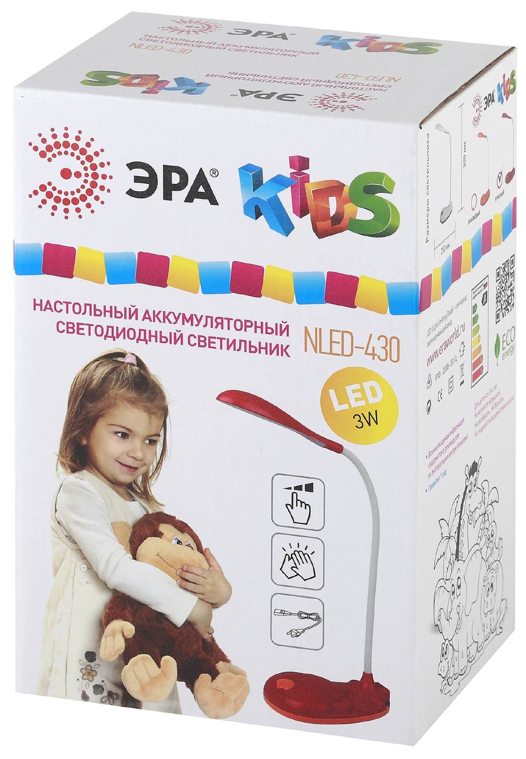 Офисная настольная лампа ЭРА NLED-430-3W-R