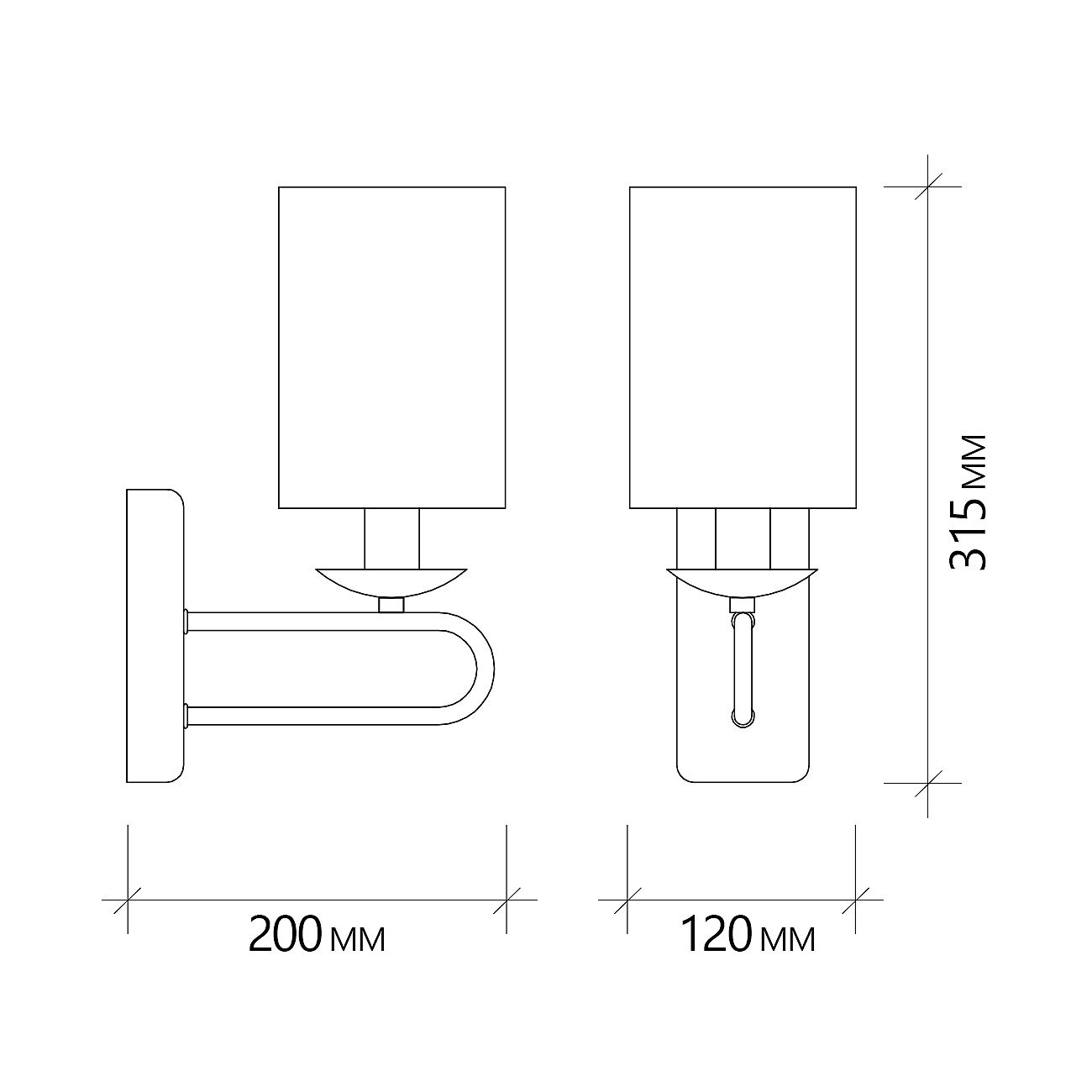 Настенное бра Escada Eclipse 10166/1A Brass