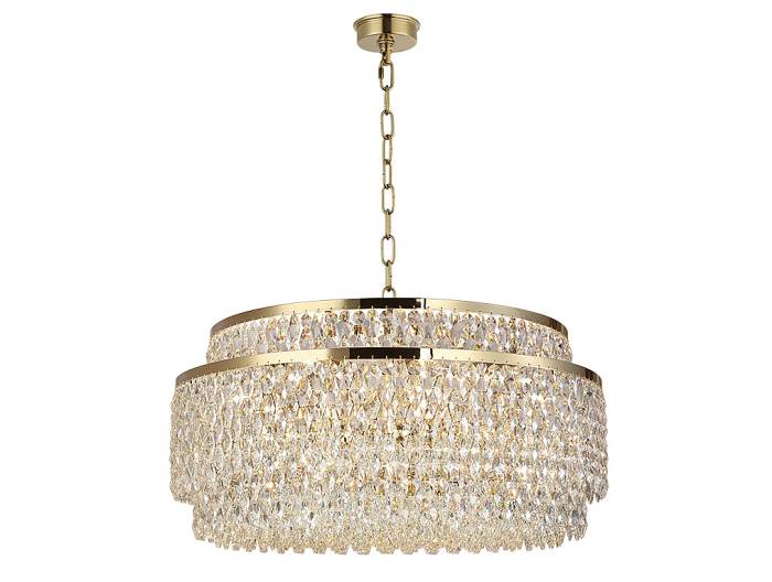 Подвесная люстра Newport Tiffany 8530/80 C gold polished