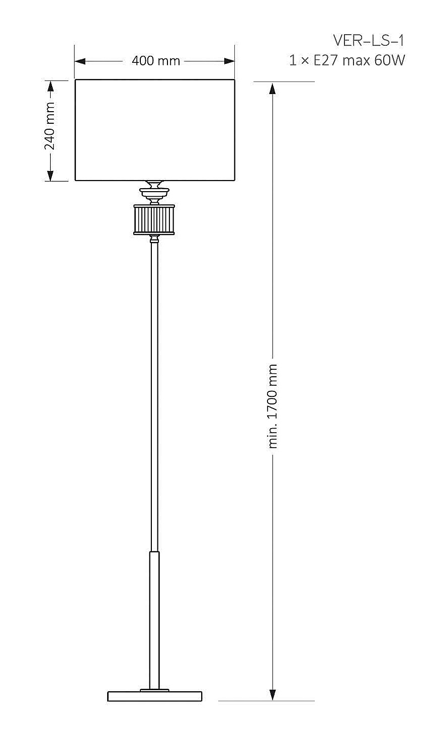 Торшер Kutek Verde VER-LS-1(ZM)