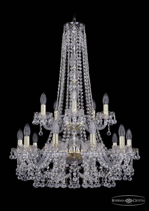Подвесная хрустальная люстра 1409 Bohemia 1409/10+5/240/h-91/2d G