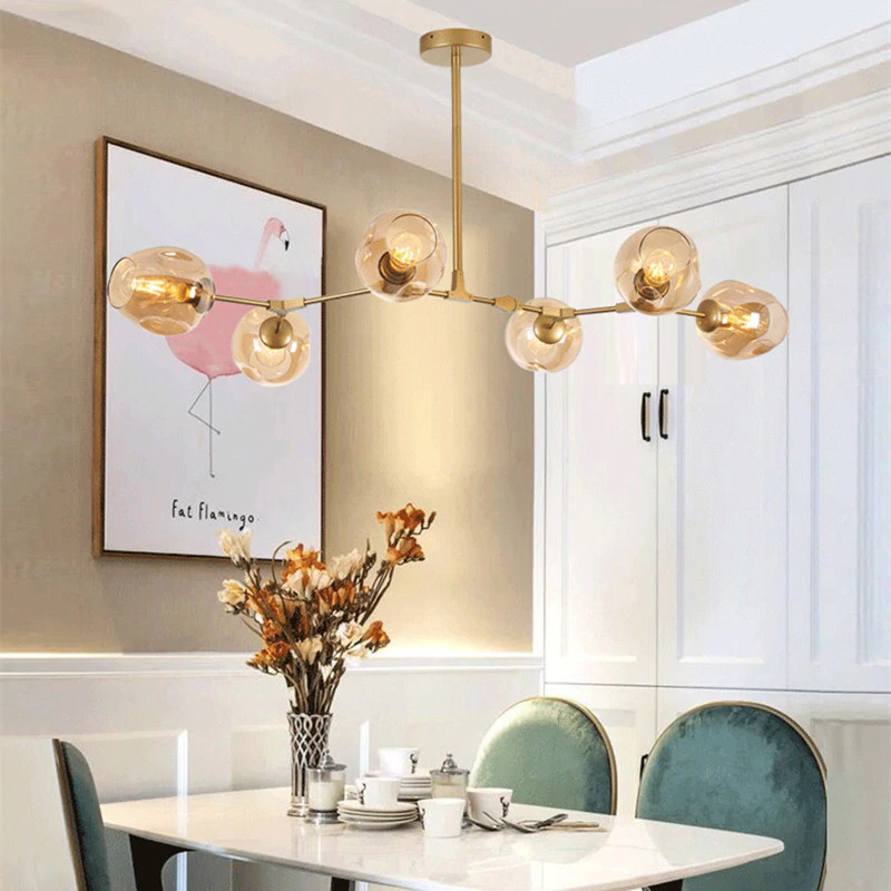 Потолочная люстра Delight Collection Bubble 7058/8 gold/amber