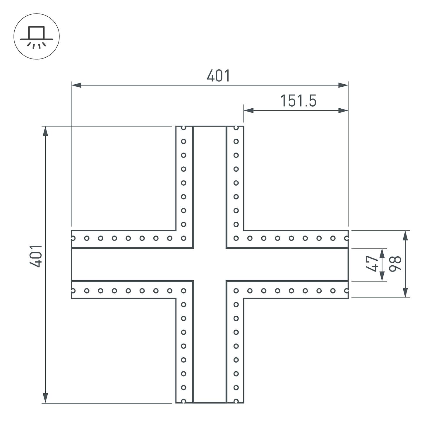 Крестовина Arlight 030109