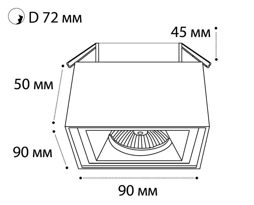 Встраиваемый светильник Italline M01 M01-1018 black