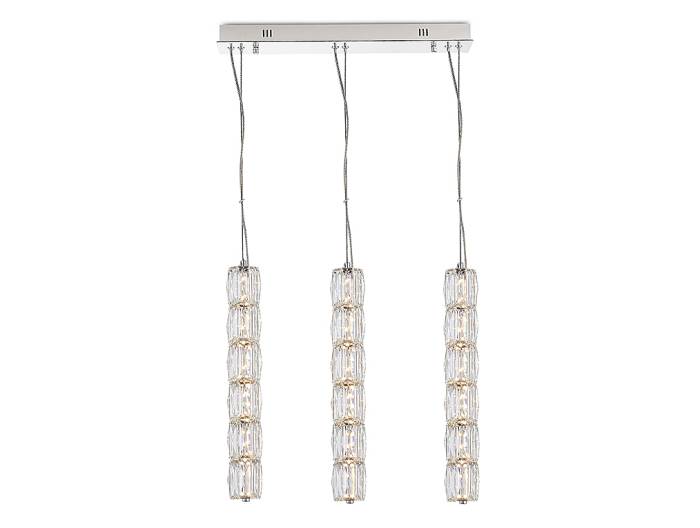 Потолочная чашка Newport Crystal Потолочная чашка 8240 L50*8*H3,5 3 подвеса chrome