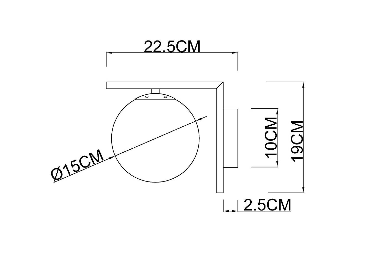 Настенное бра Arte Lamp Bolla-Unica A1924AP-1BK Настенное бра Arte Lamp Bolla-Unica A1924AP-1BK
