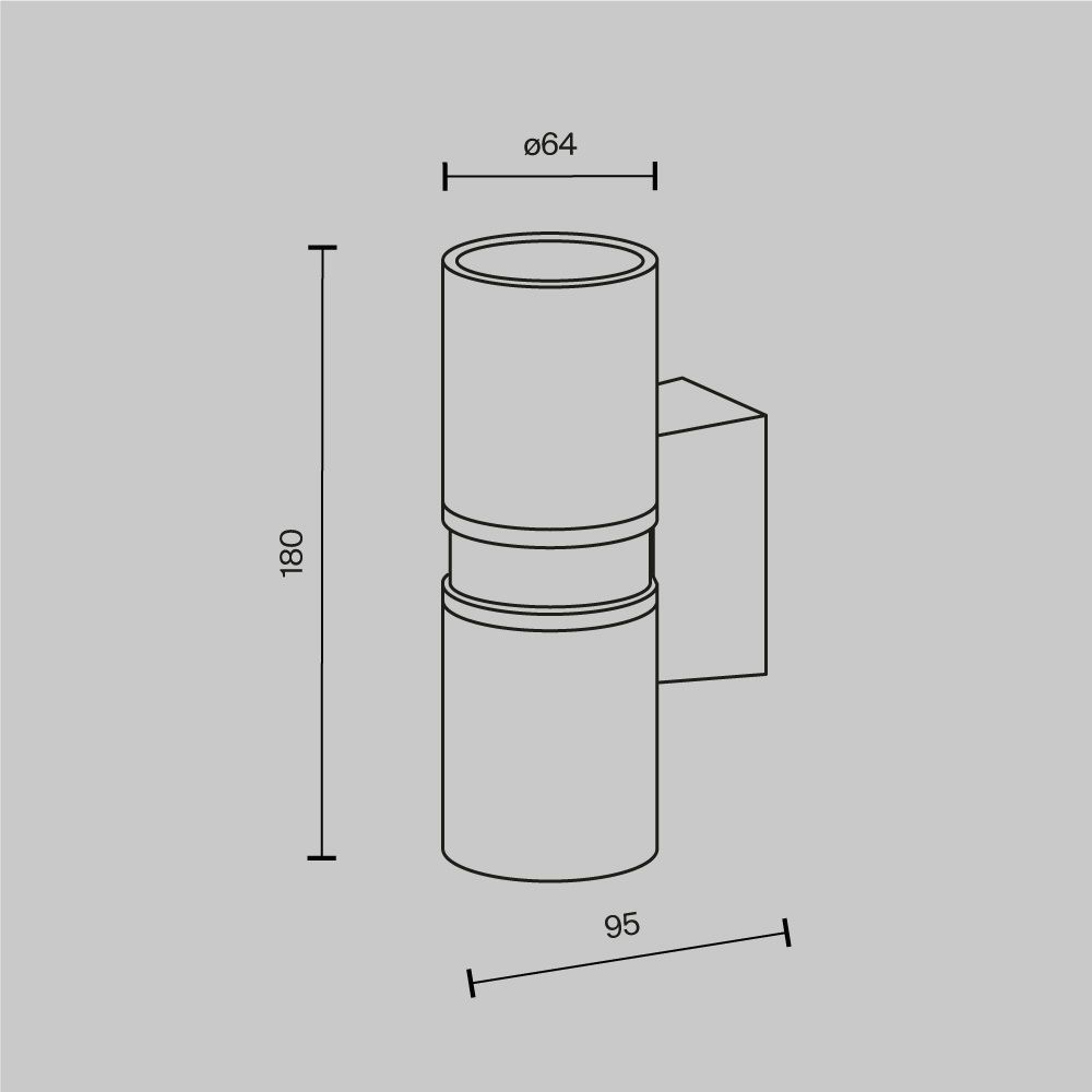 Уличный настенный светильник Maytoni Bowery O582WL-02BS
