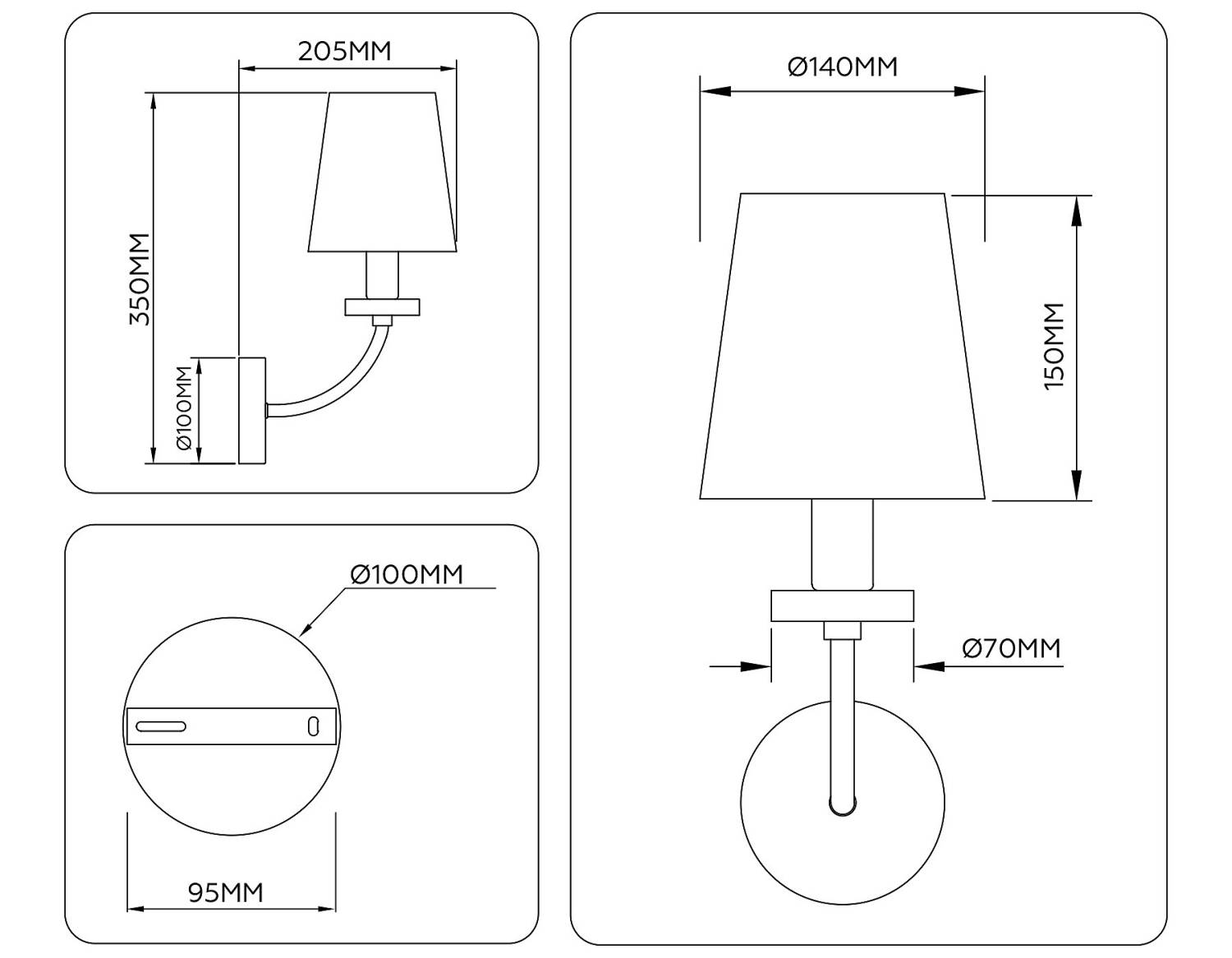 Настенное бра Ambrella Ceramo Classic LH75359
