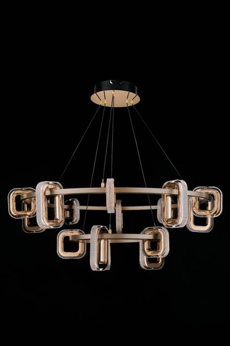 Подвесная люстра LEON Theona LE7701/10+5 Grey/Gold