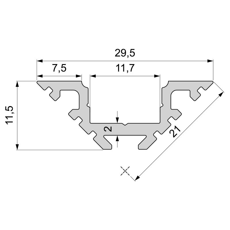 Профиль угловой Deko-Light AV-01-10 970401