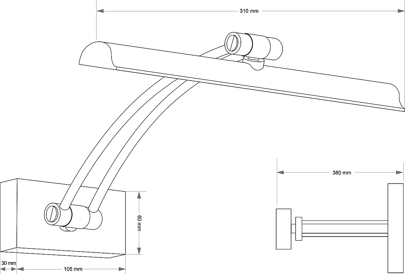 Подсветка для картин Kutek Elve ELV-PODS-1(N)380-DL