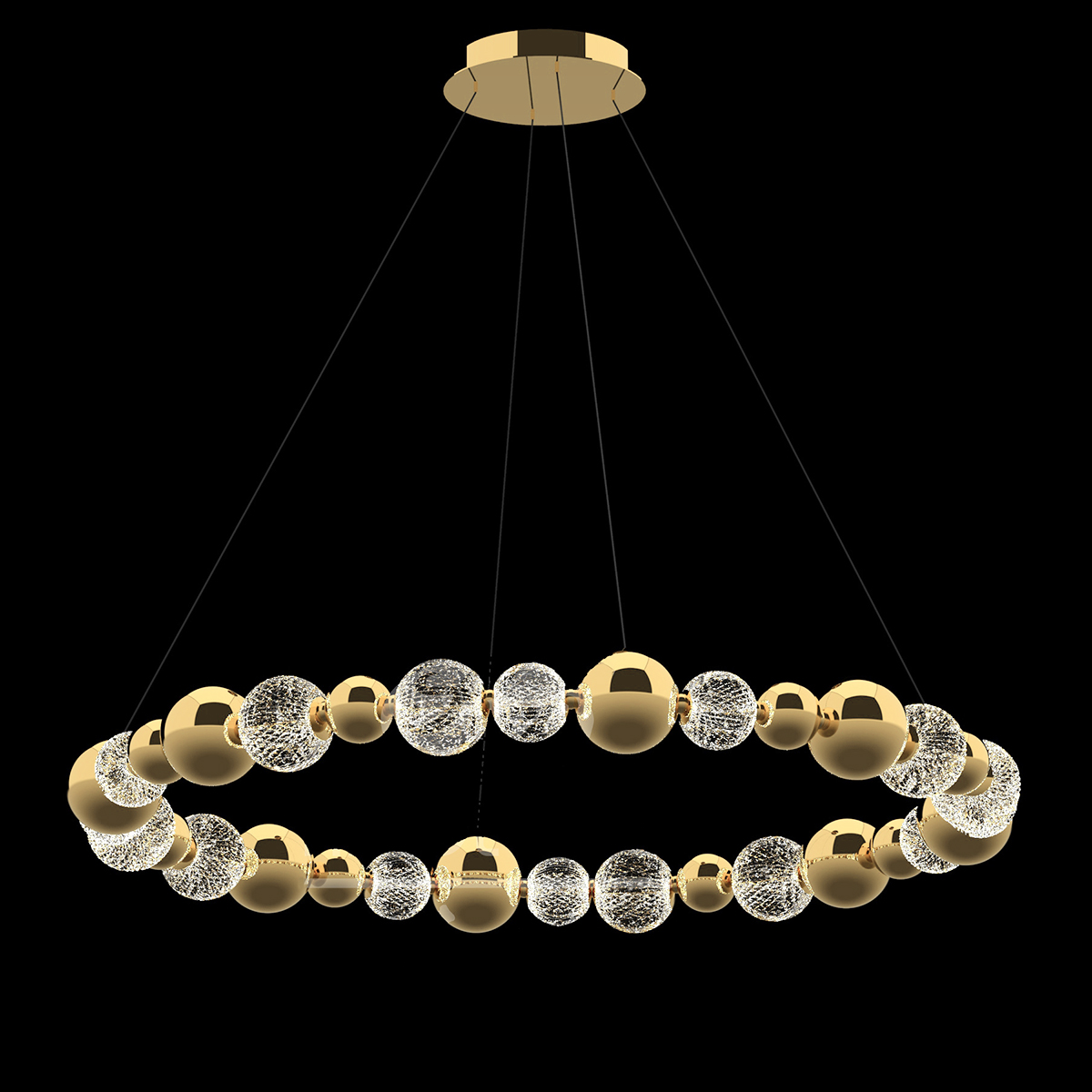 Подвесная люстра Delight Collection Elliot Diamante MD21001002-1F gold Подвесная люстра Delight Collection Elliot Diamante MD21001002-1F gold